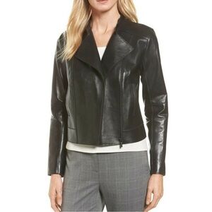 Emerson Rose Black Leather Moto Jacket